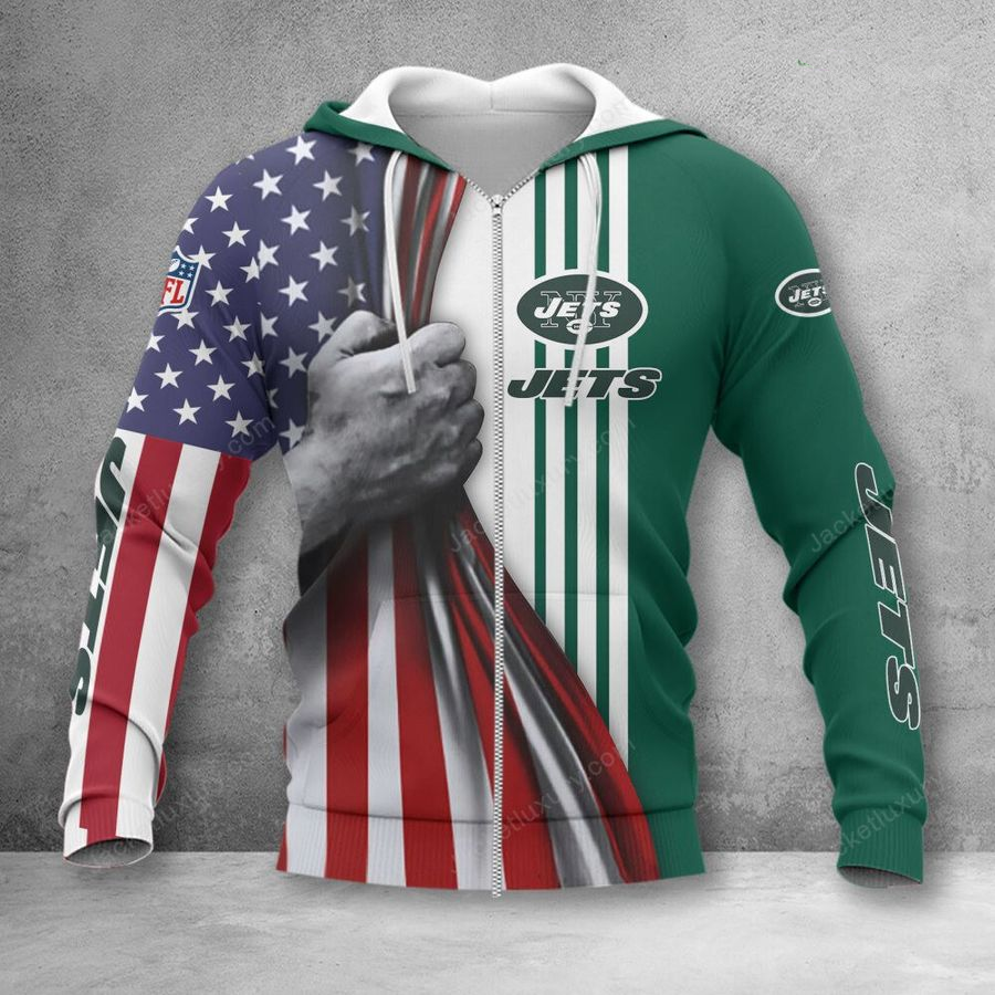 NEW YORK JETS 3D HOODIE SKULL0804