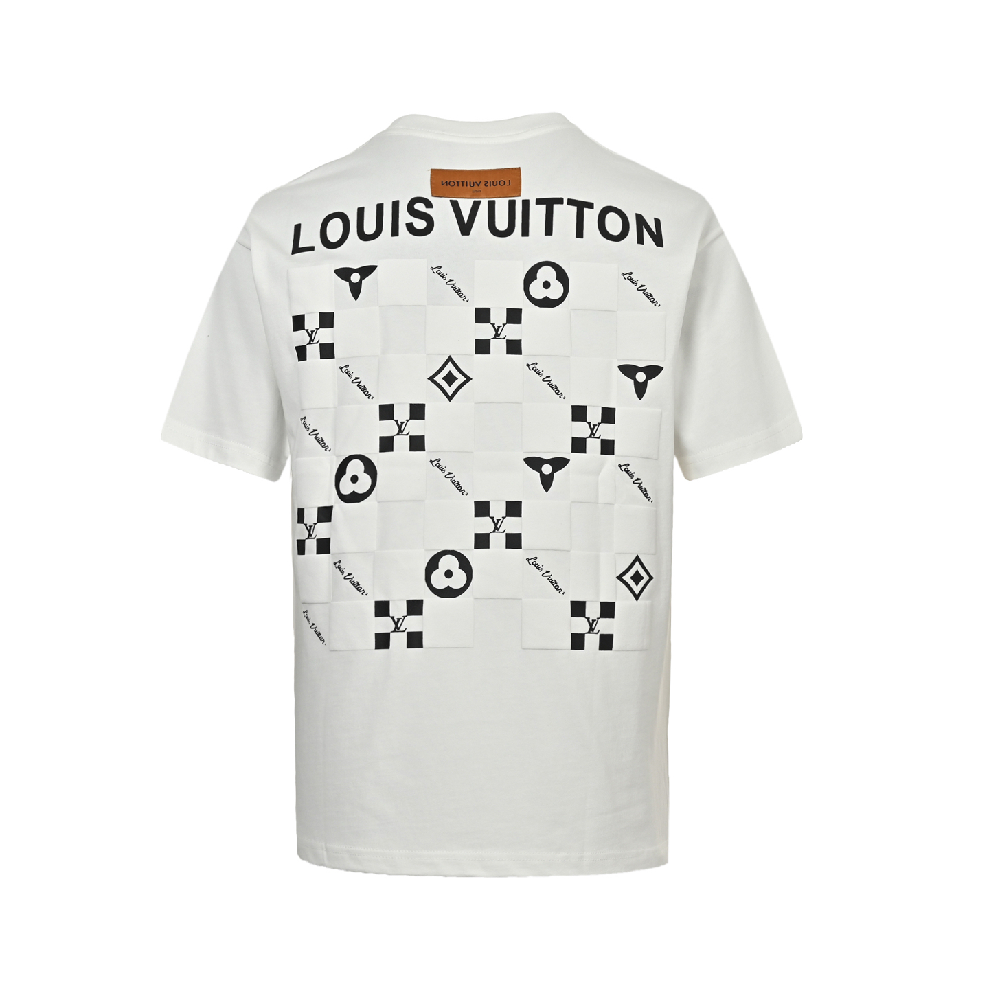 Louis Vuitton 25ss checkerboard print short sleeves