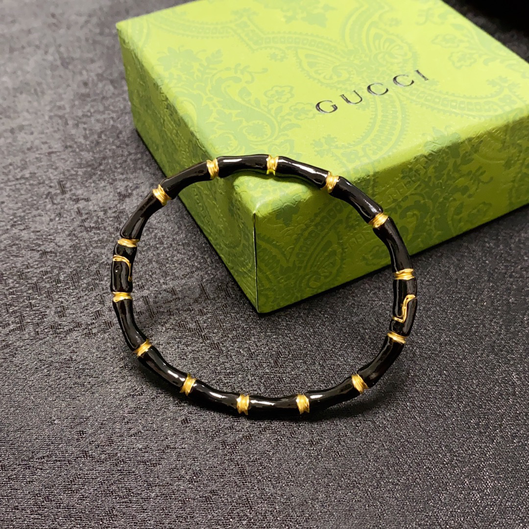 Gucci black bamboo bracelet