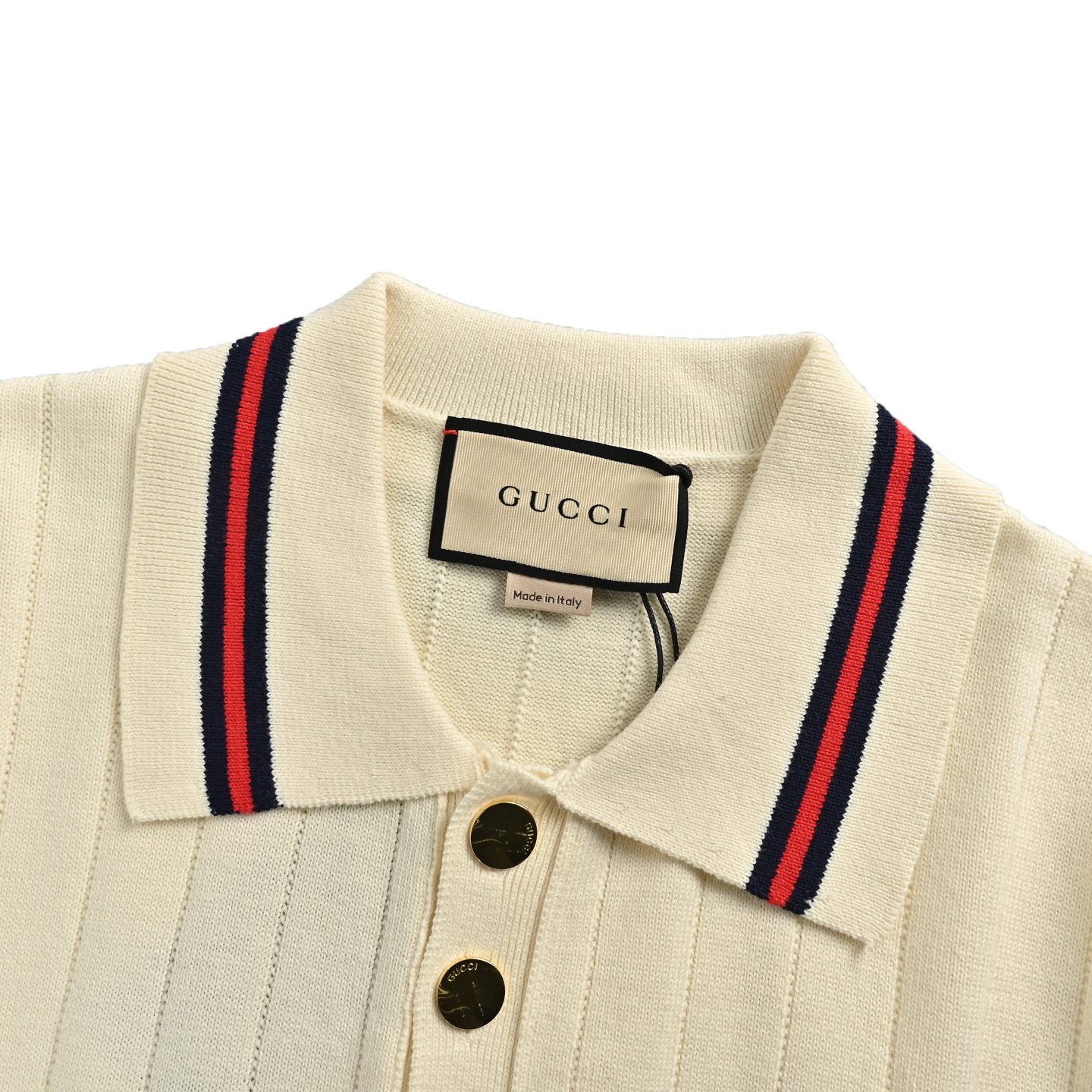 Gucci 25ss Pocket Embroidery Knitted Polo Short Sleeve