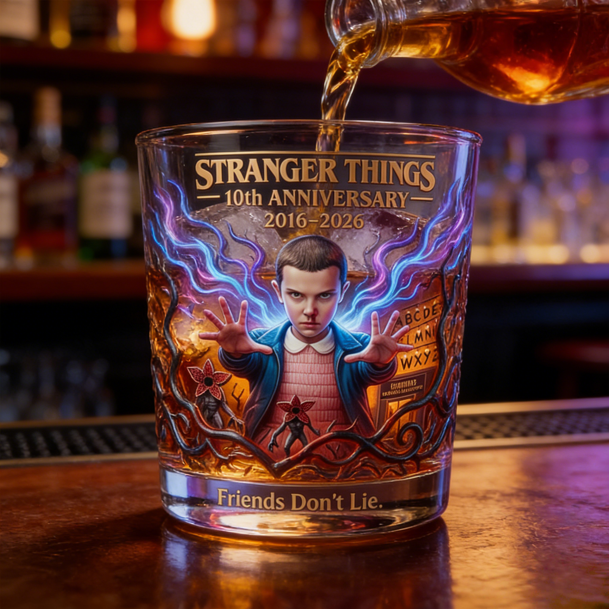 Stranger Things 10th Anniversary Limited Edition Whiskey Glass