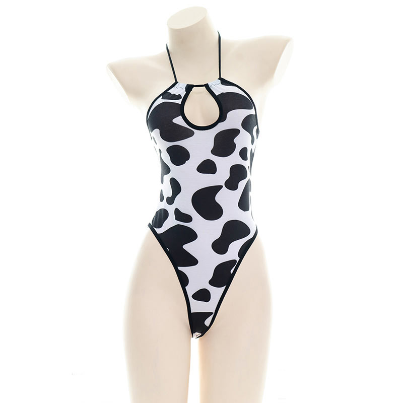 Cows Print Halter Lingerie