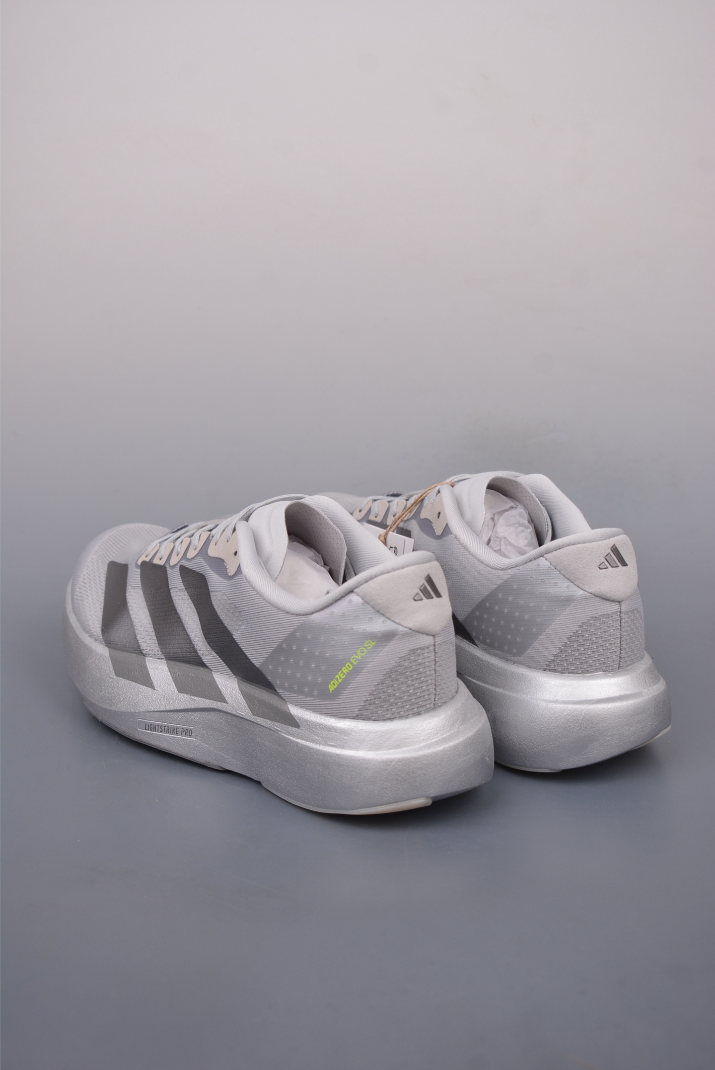Adidas Adizero Evo SL M Running Shoes Mesh Silver Grey JR3418