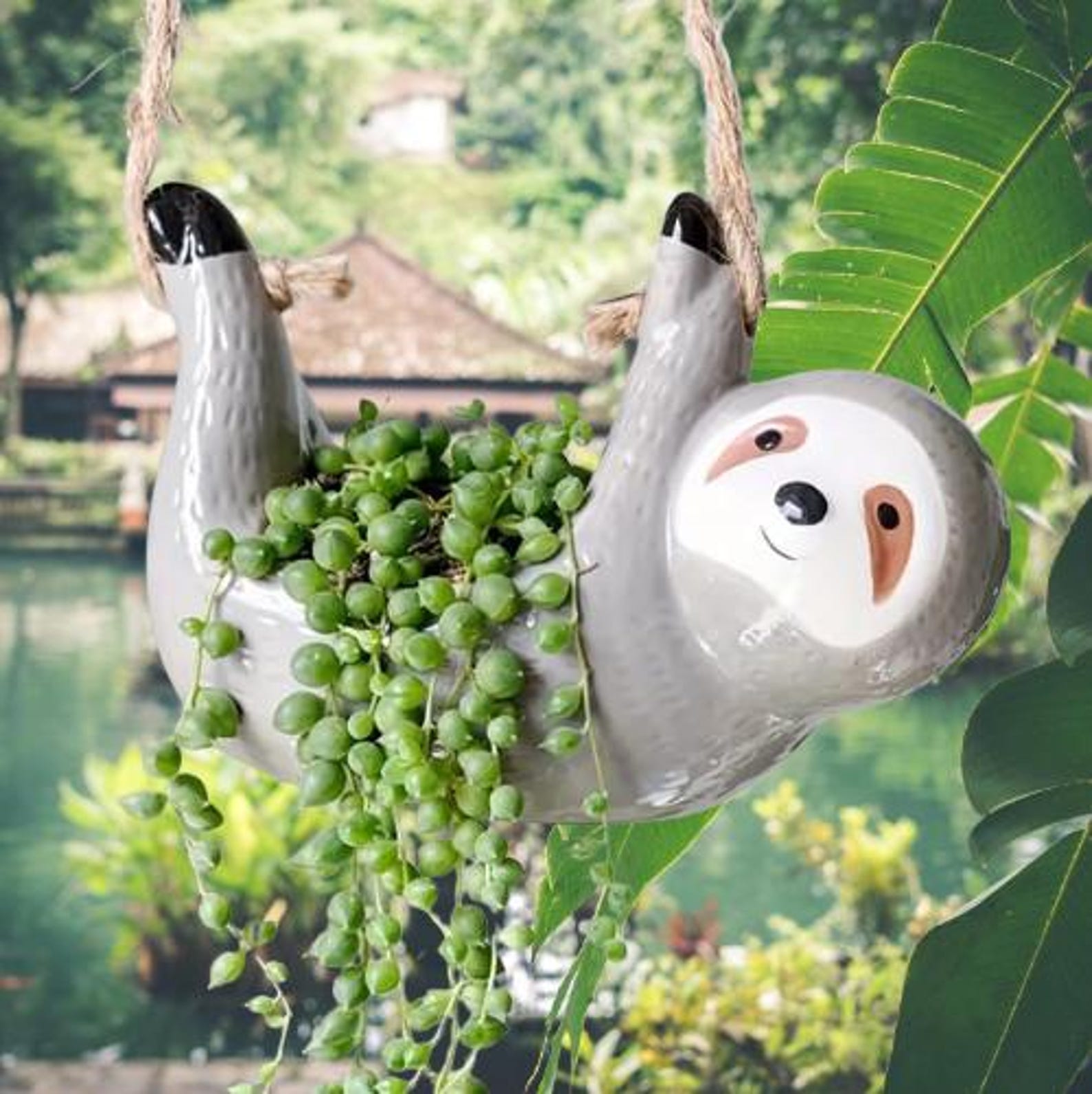 Christmas Limited Release🔥Cute Sloth Potted Planter, Handmade Ceramic Painted Pots