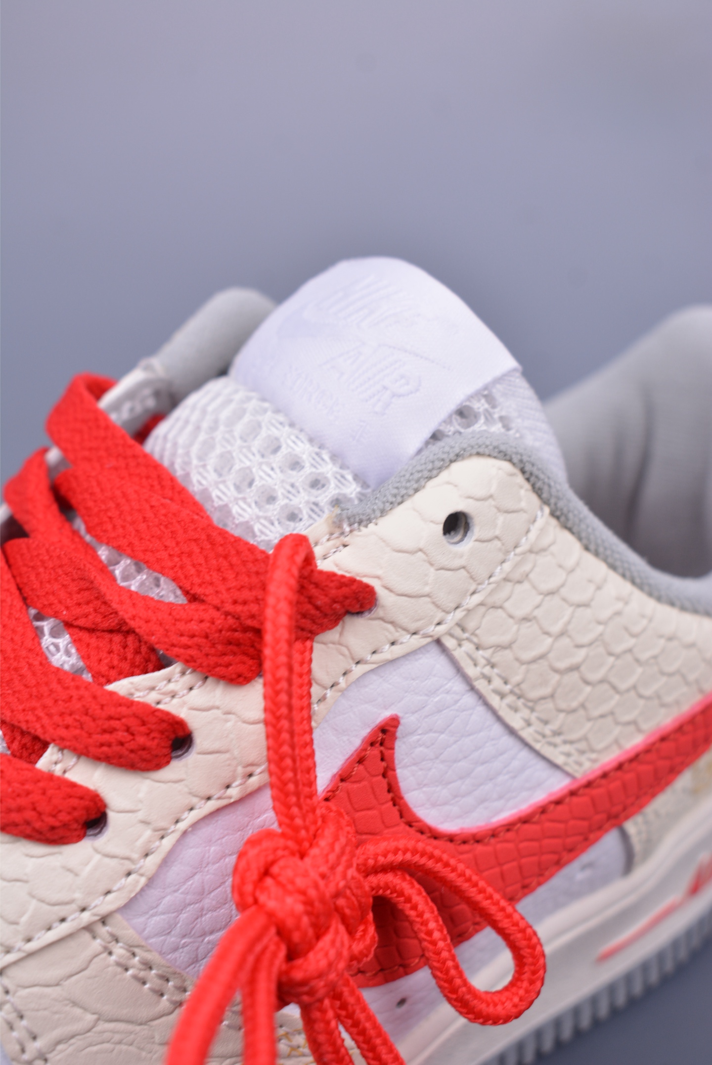 Nike Air Force 1 07 Low Sneakers Off-White and Red Snake Year Limited Edition DX2678-100