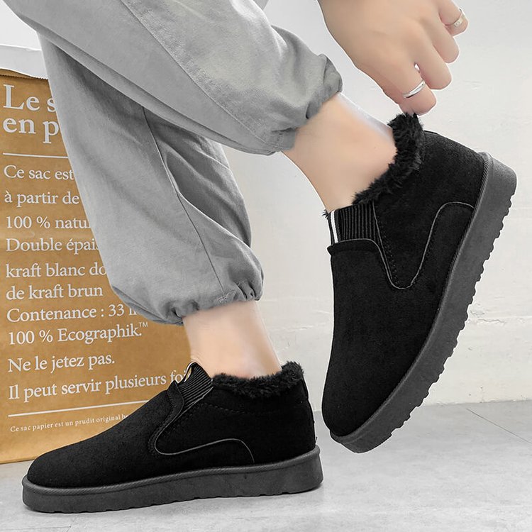 Men's Winter Plush Slip-On Snow Boots