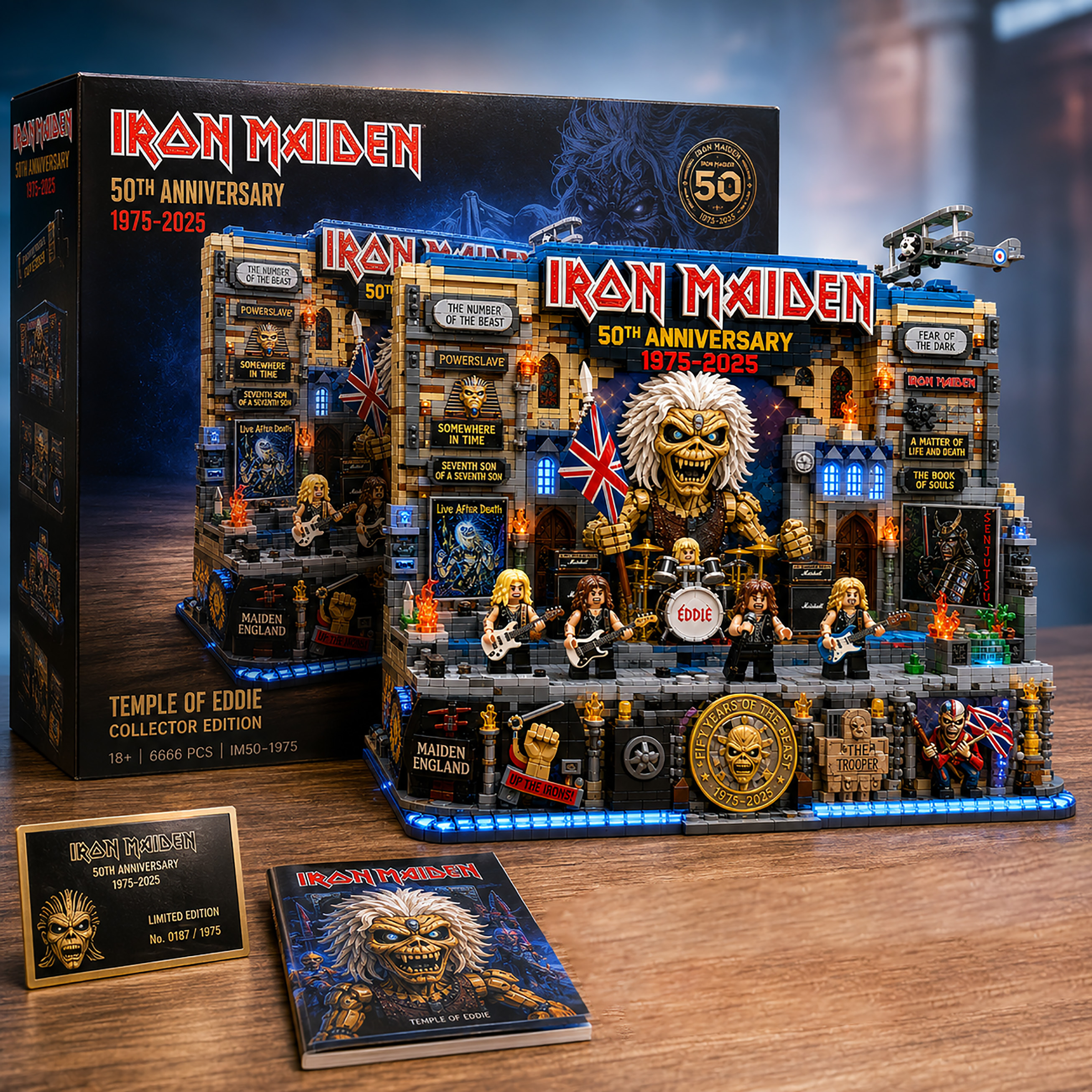 Iron Maiden 50th Anniversary Temple of Eddie Collector Brick Set