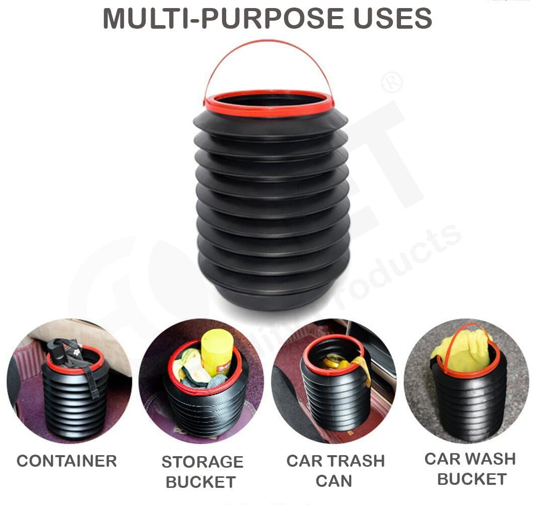 2023 Multipurpose Foldable Car Trash Bin || Hand Bucket Bin