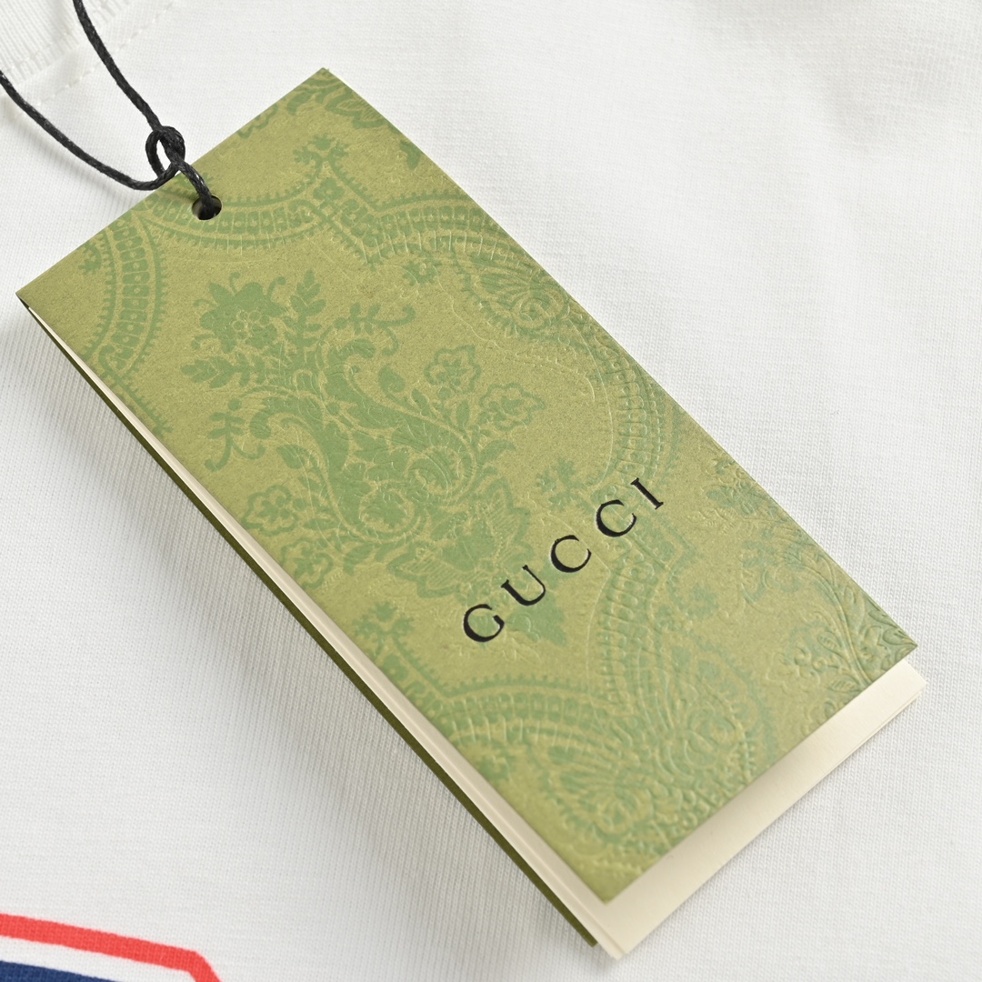 Gucci 24ss flame lettering logo print short sleeves