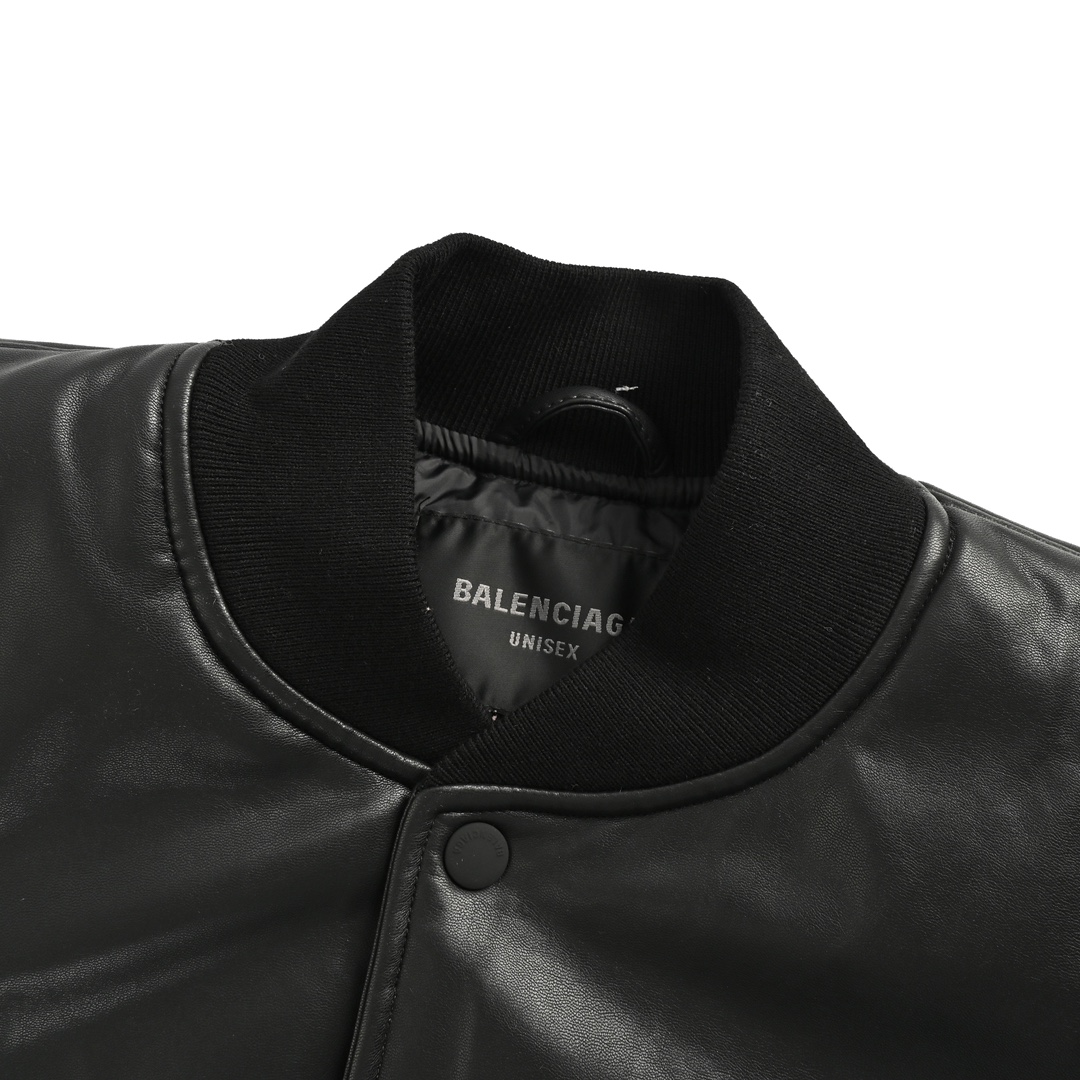 Balenciaga 24FW printed jacket leather coat
