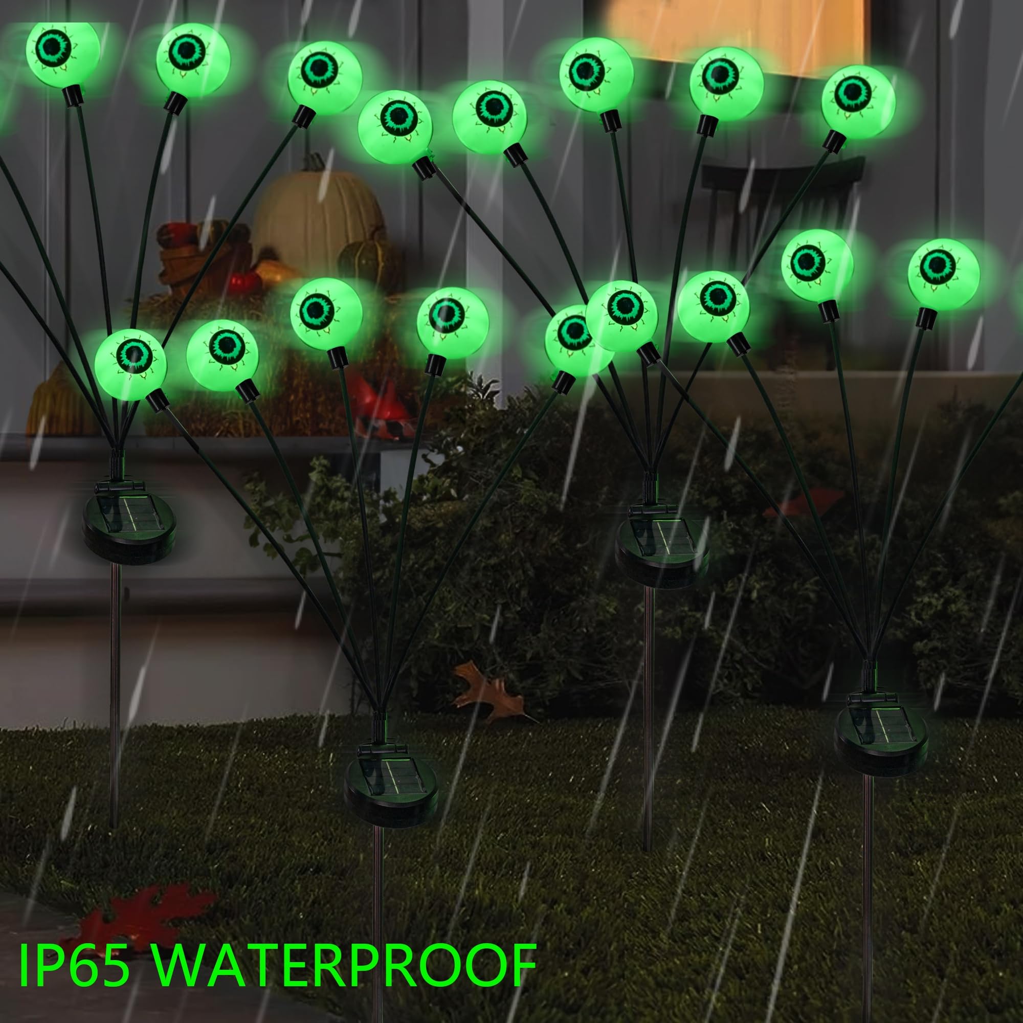 💥ON SALE💥6 LED Green Solar Scary Swaying Eyeball Firefly Lights Waterproof ✨