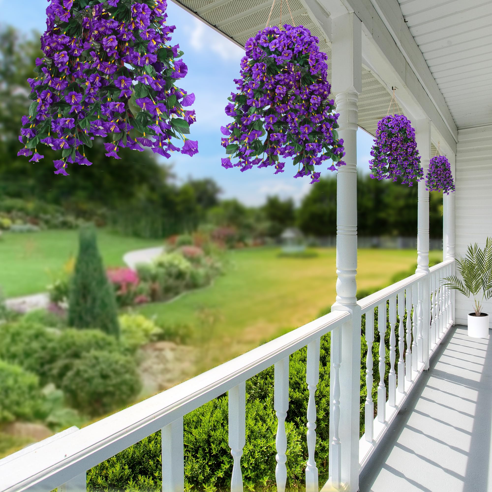 🔥Last Day 49% OFF🔥4PCS Faux Silk UV Resistant Realistic Morning Glory Trailing Vines