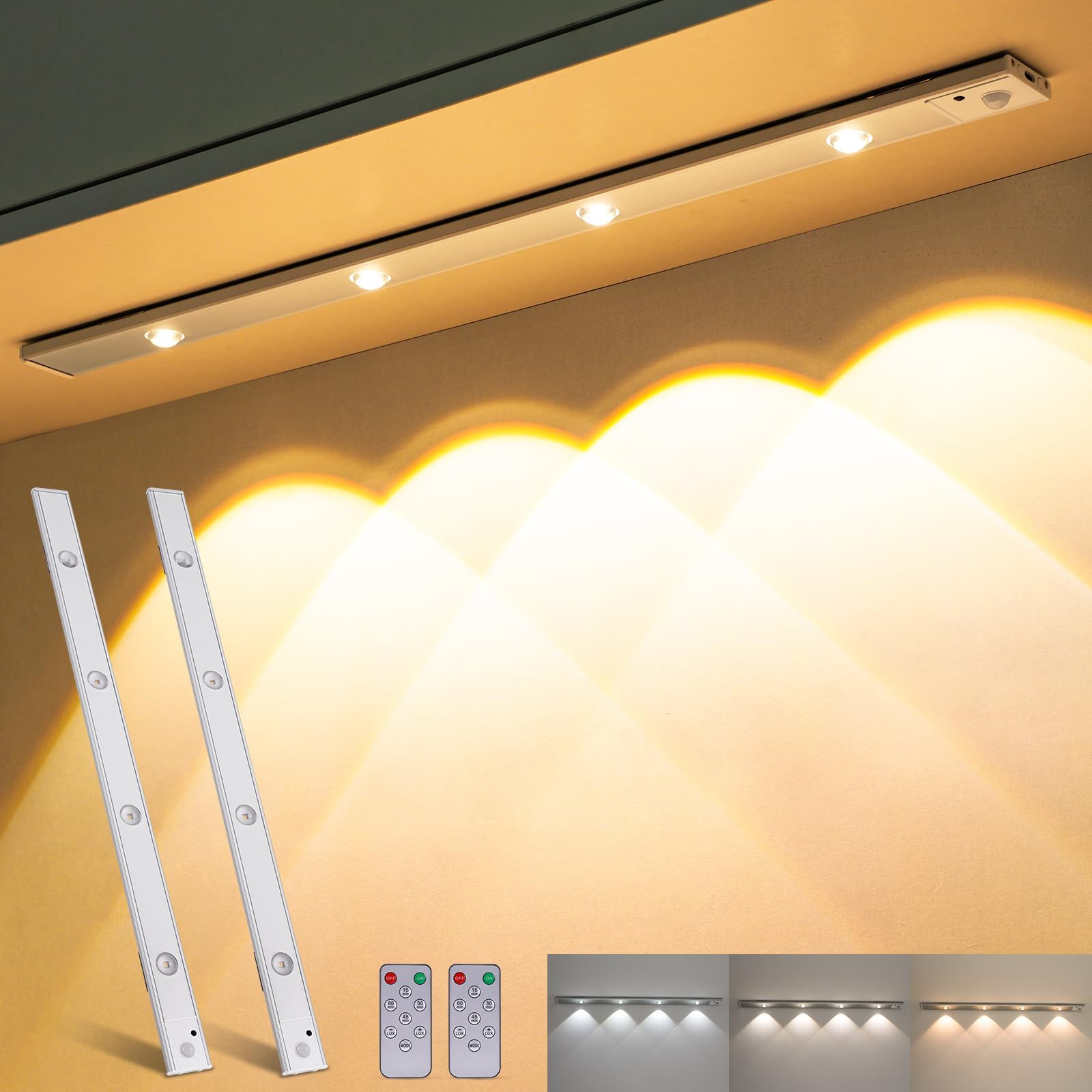 🎄CHRISTMAS ON SALE🔥Upgraded Remote Control Stepless Dimming Motion Sensor Cabinet Light