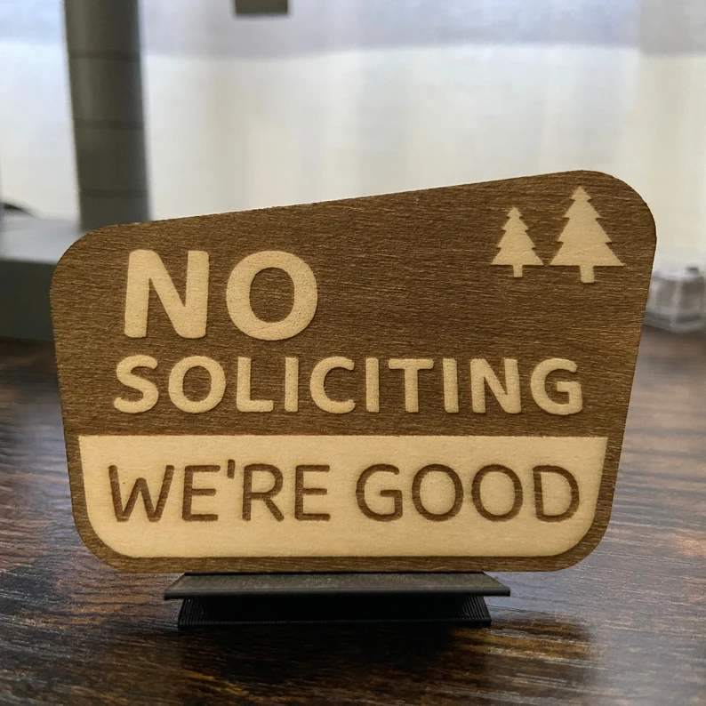 No Soliciting Sign