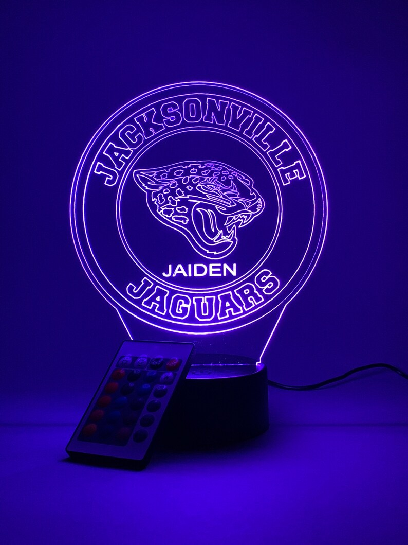 JACKSONVILLE JAGUARS 3D LAMP PERSONALIZED