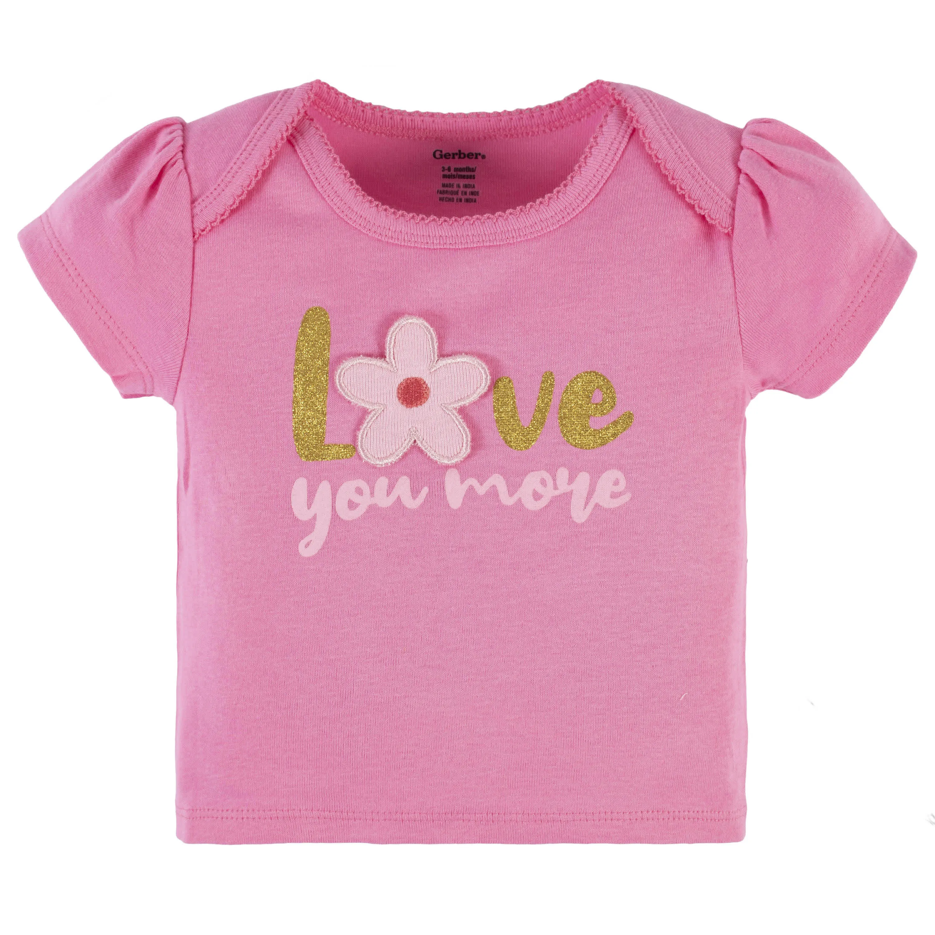 4-Piece Baby Girls Summer Blossom Onesies Bodysuit, Tee, Skort & Pant Set