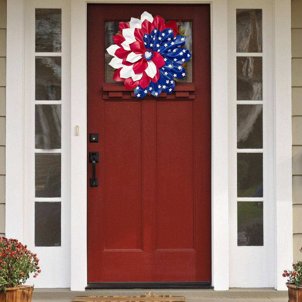🔥[SAVE 50% OFF]--16inch/40cm American Flag Wreath-BUY 2 GET 10% OFF & FREE SHIPPING
