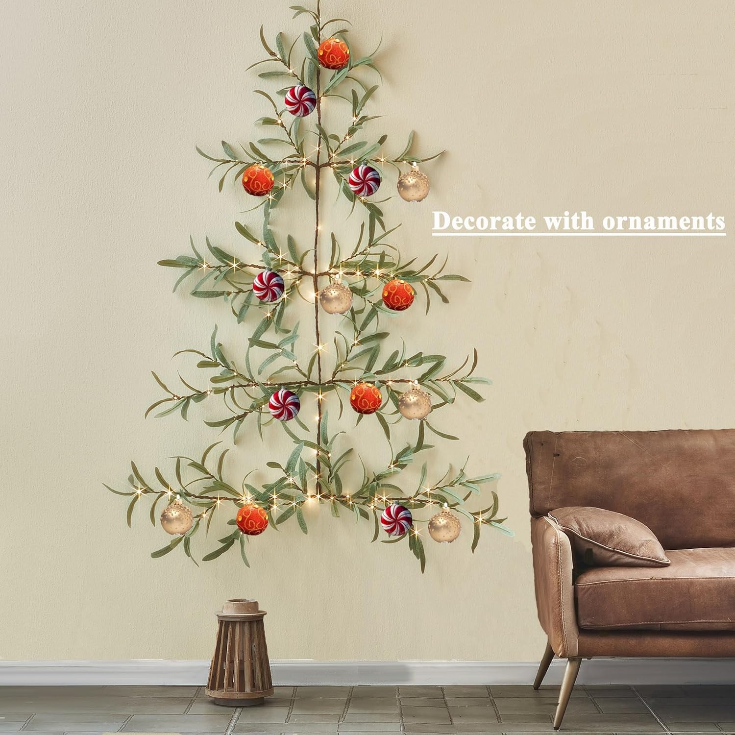 🎄Early Christmas Sale🔥Pre-Lit Wall Hanging  Christmas  Decoration with Timer