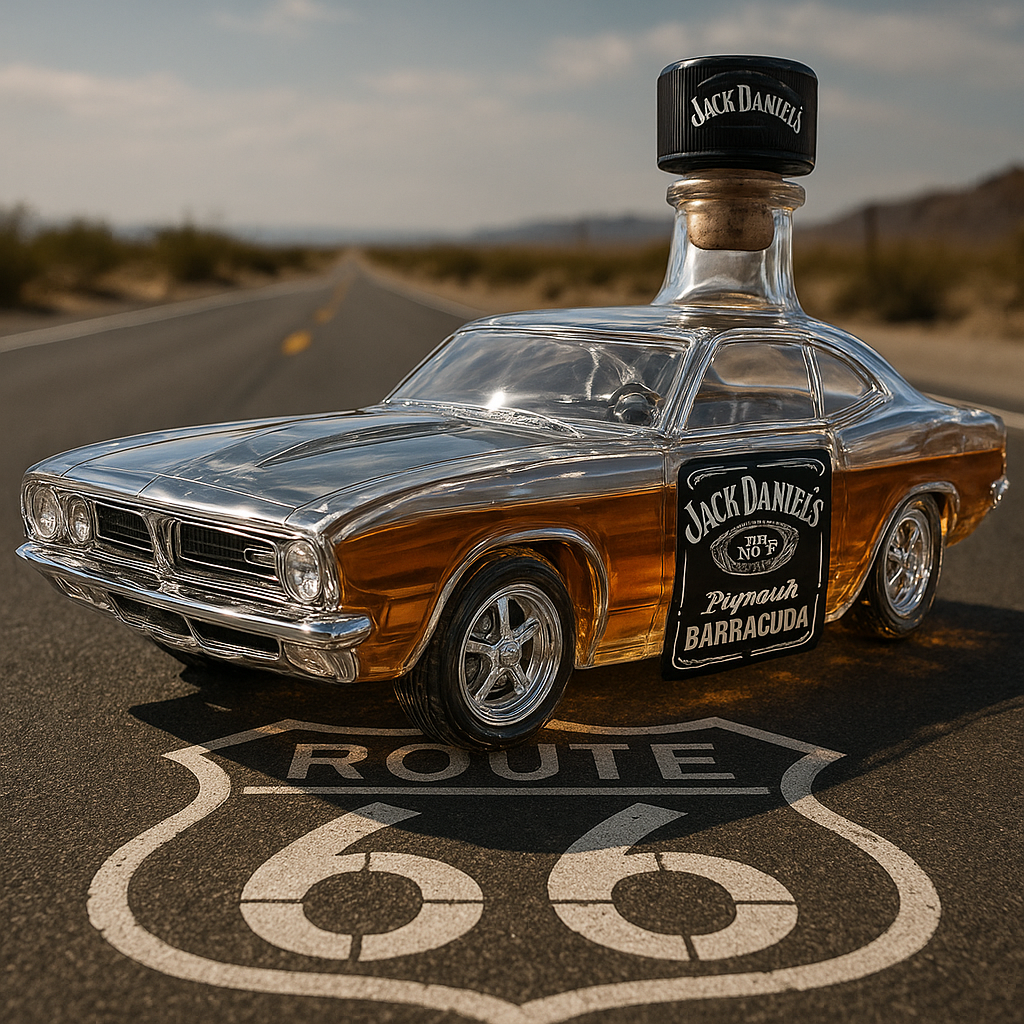 Plymouth Barracuda Whiskey Bottle