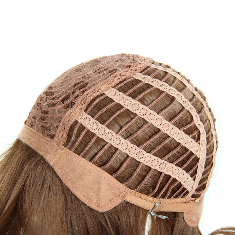 Luna Wigs Female Brown Short Hair Bobbed Air Bangs Wig