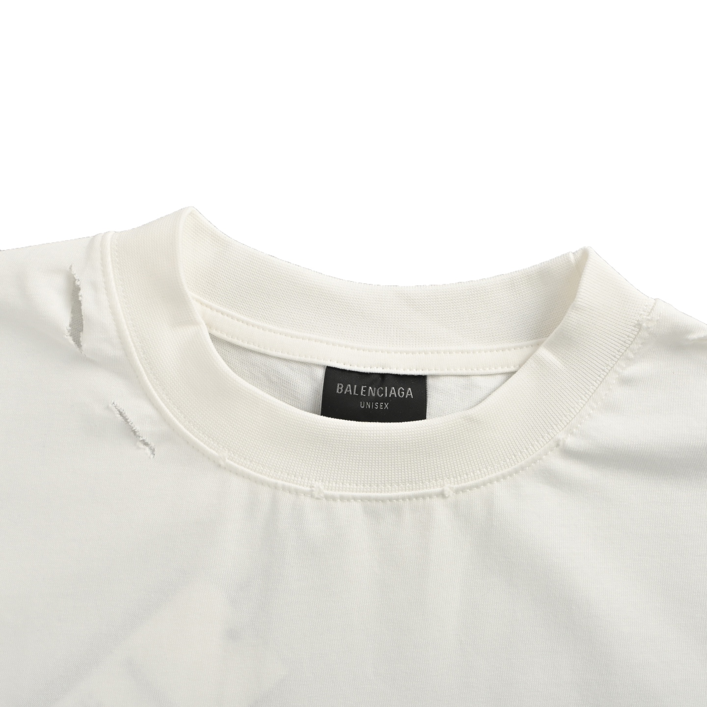 Balenciaga 25ss red tape print short sleeve