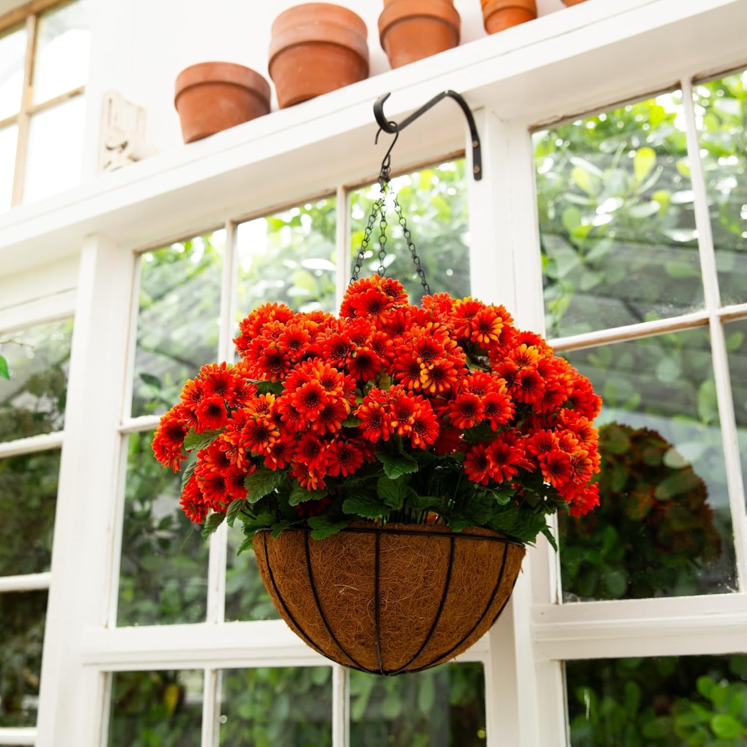 💥Last Day 49% OFF💥UV Resistant Artificial Chrysanthemum Hanging Basket