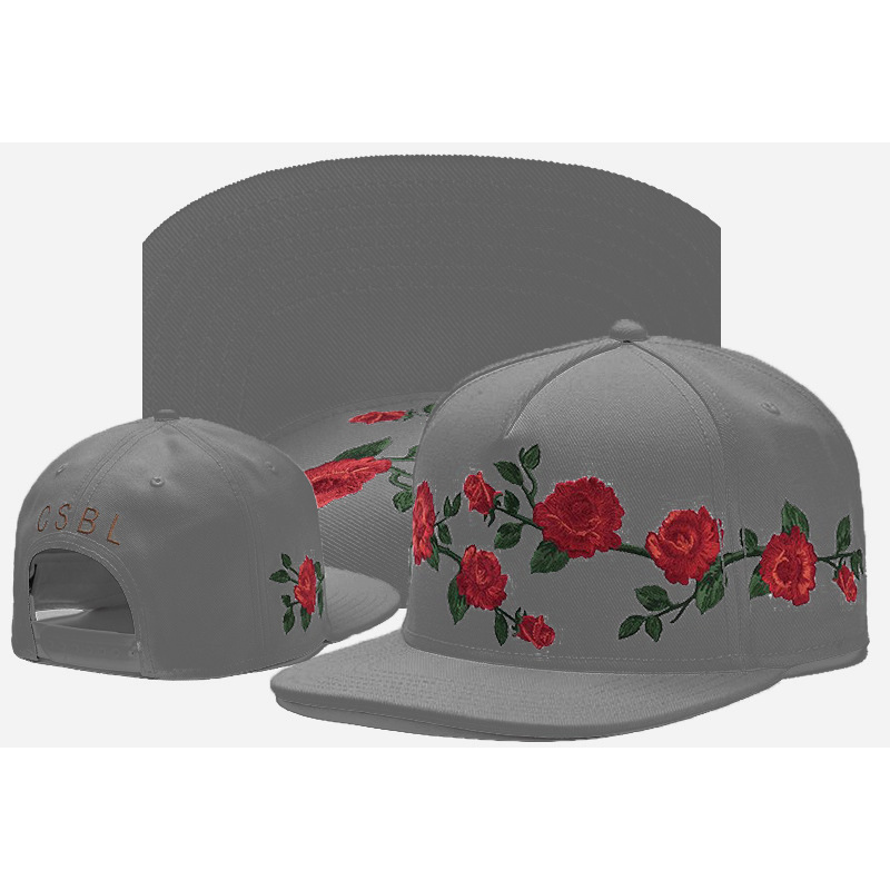 Embroidered hip-hop men's and women's trendy street sun hat flat brim hip-hop hat