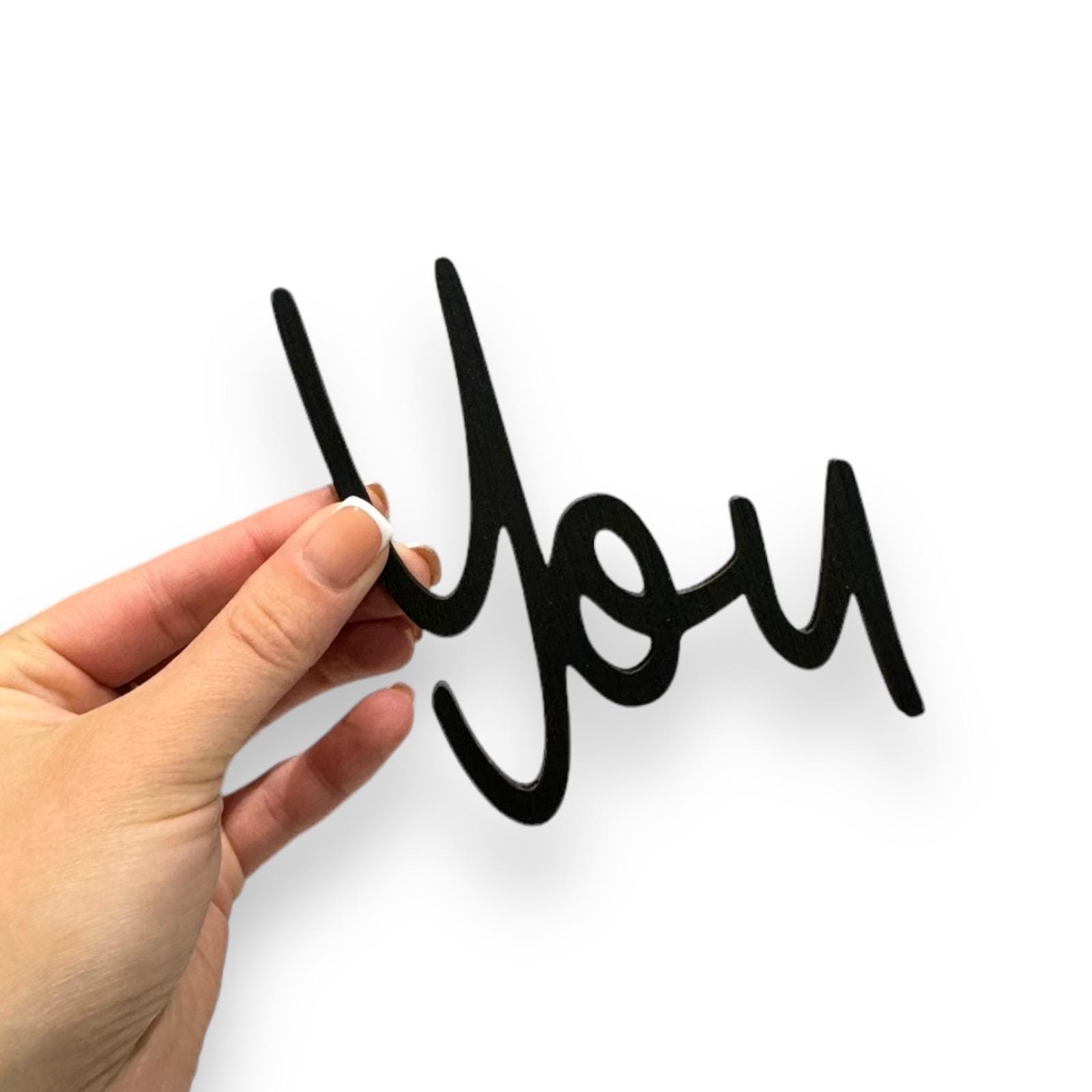 Bye Love You Wooden Script Sign