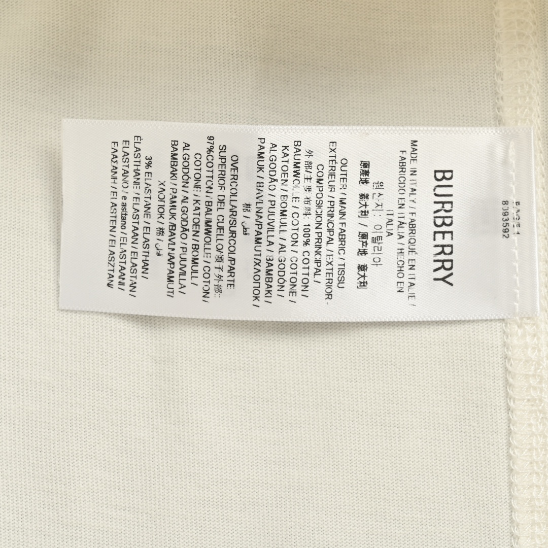 Burberry 24ss flocked fox print short sleeves