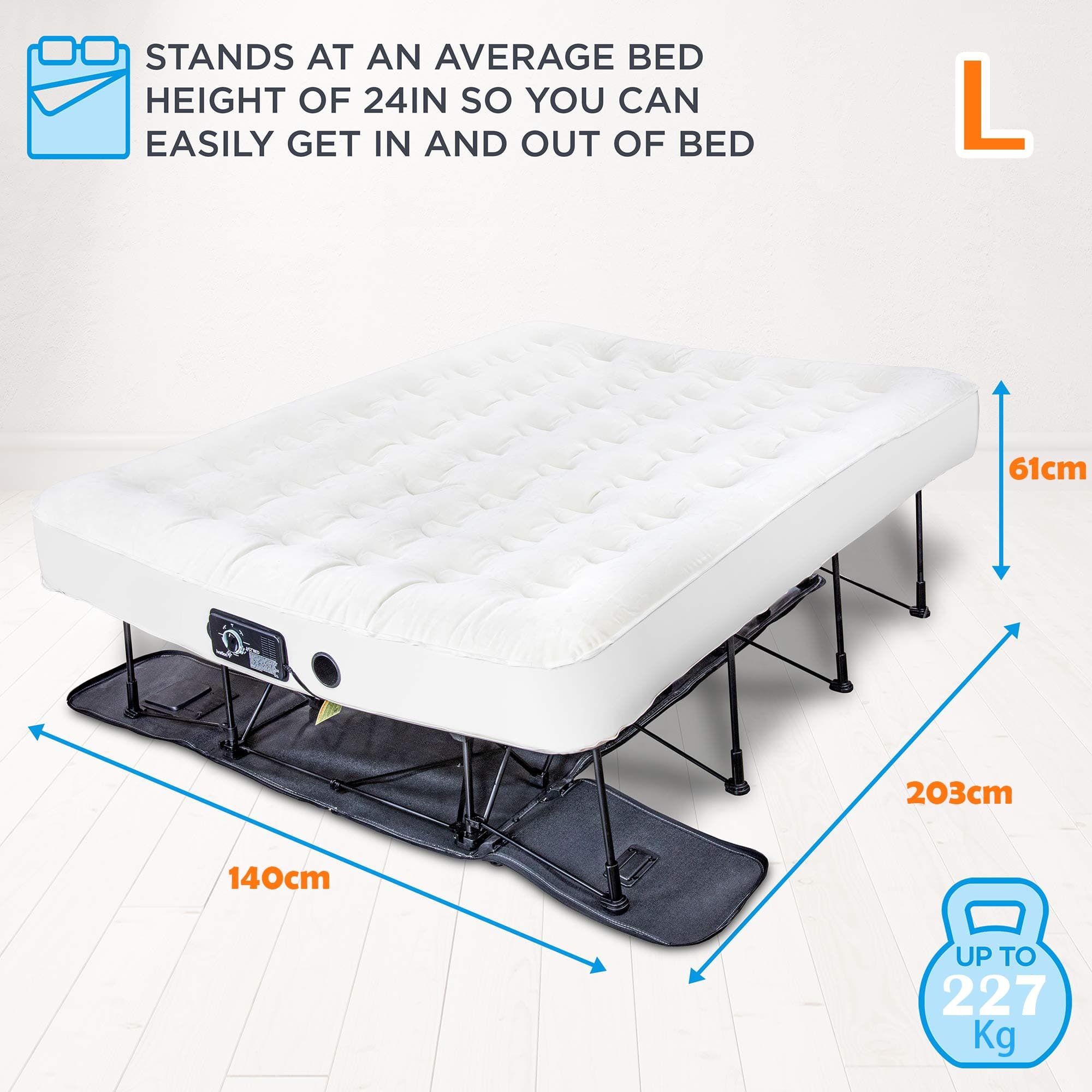 (Special discount) Portable and fast inflating Inflatable bed with supporte