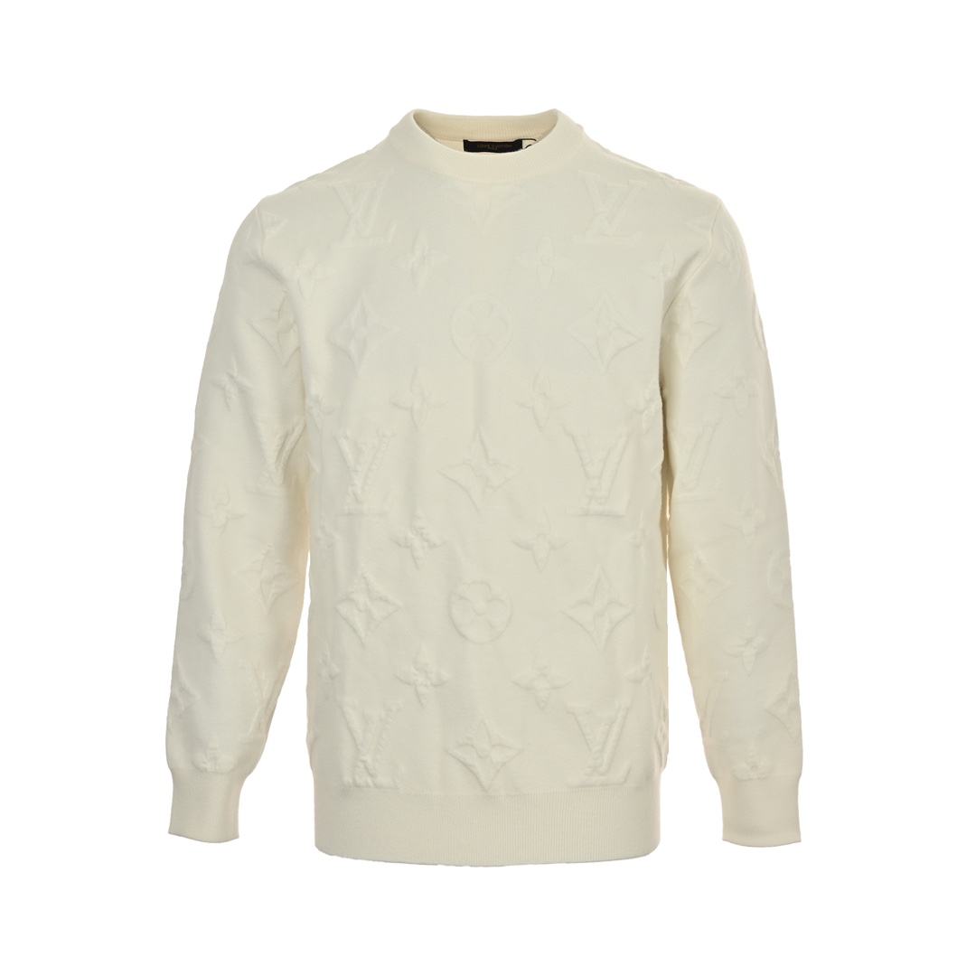 Louis Vuitton 24Fw all-over print jacquard knit sweater