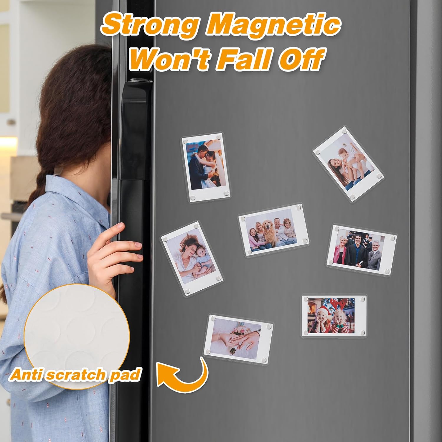 5 Pack- Acrylic Fridge Magnetic Frame (Flash Sale - 50% Off)
