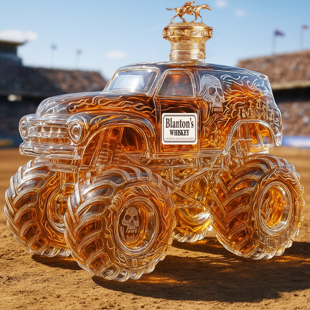 Grave Digger Monster Truck Whiskey Bottle