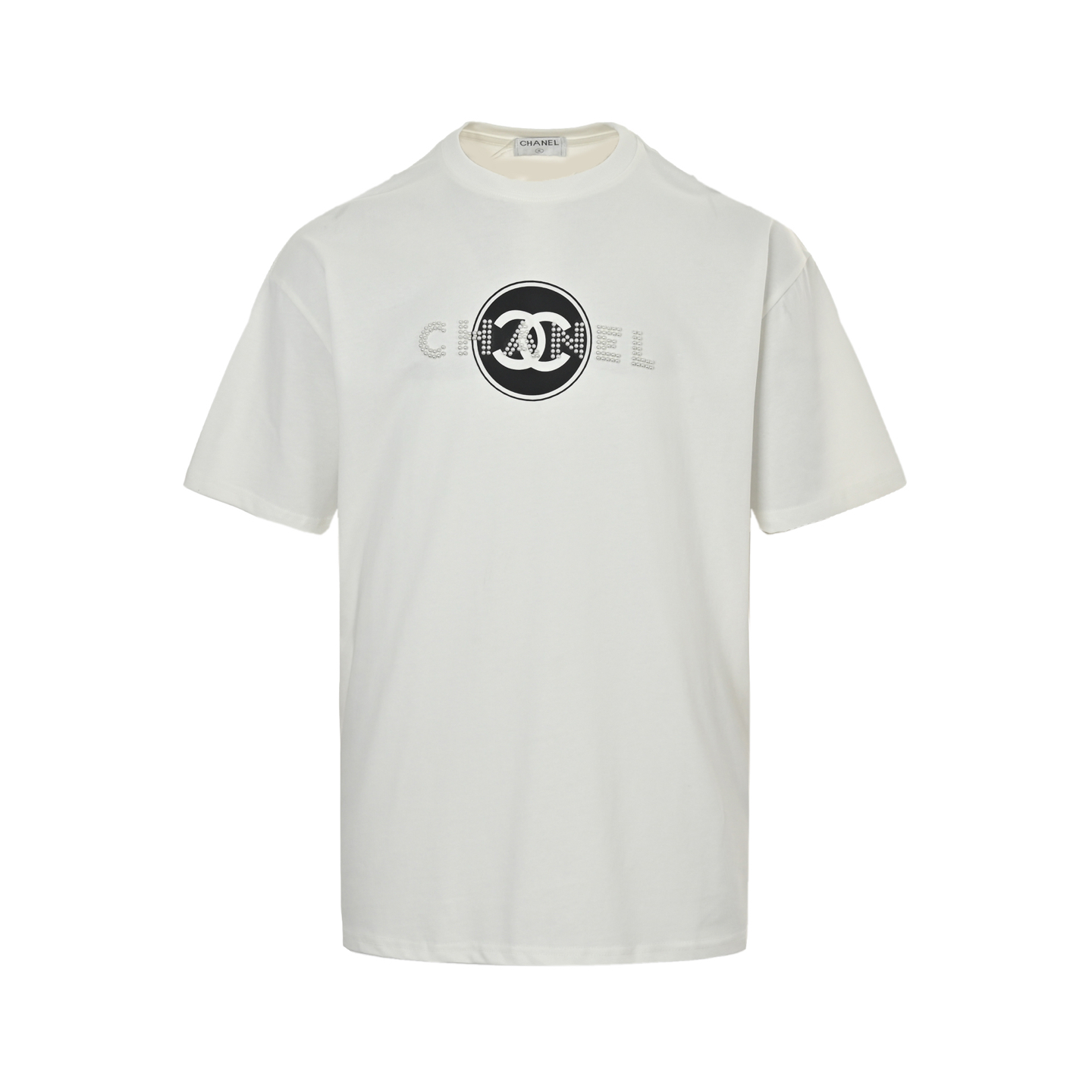 Chanel 25ss pearl circle letter logo short sleeve