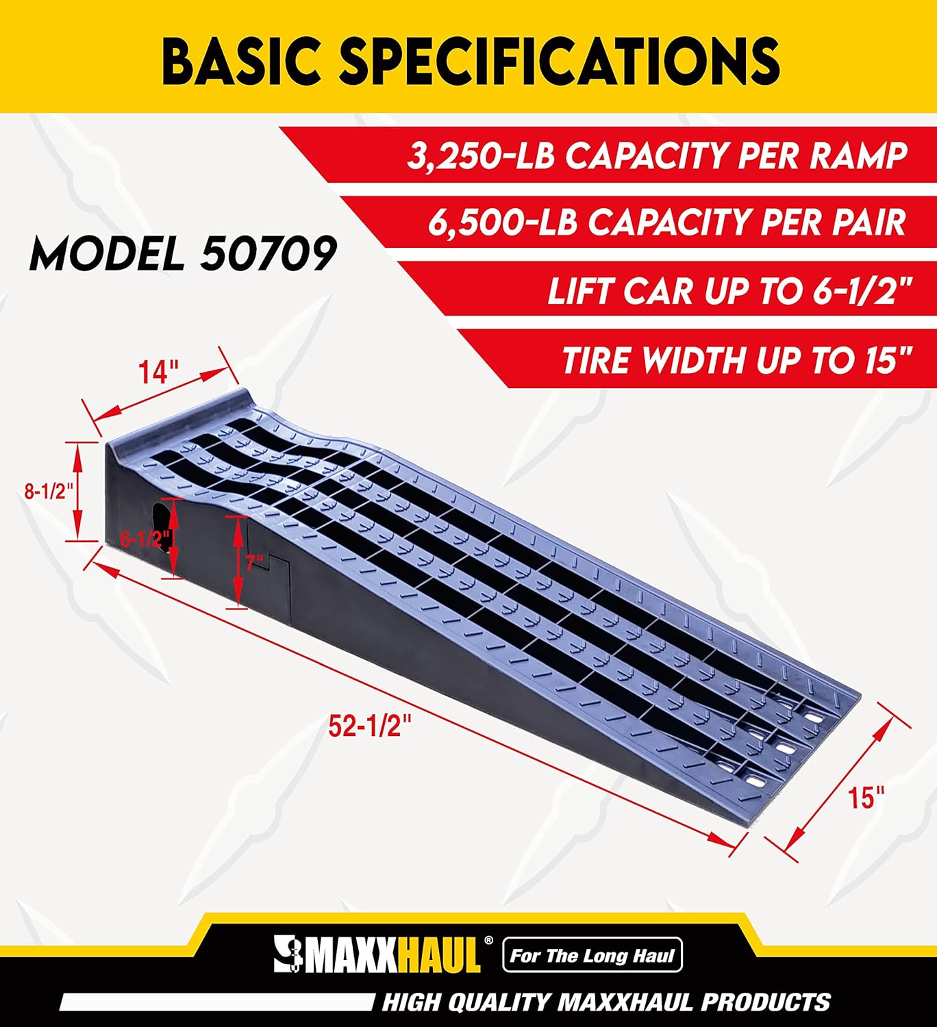 MaxxHaul Detachable Extendable Car Ramp Set