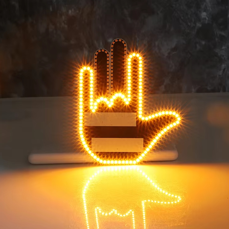 💥ON SALE💥LED Windshield Hand Gesture Sign✨