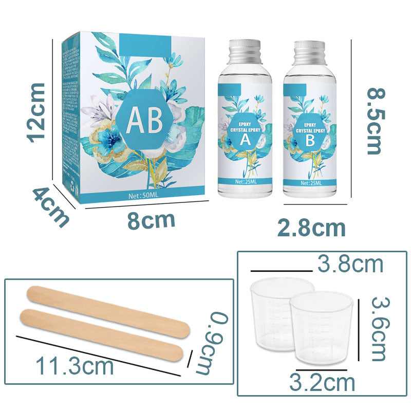 Clear Hard Epoxy Resin Adhesive Set