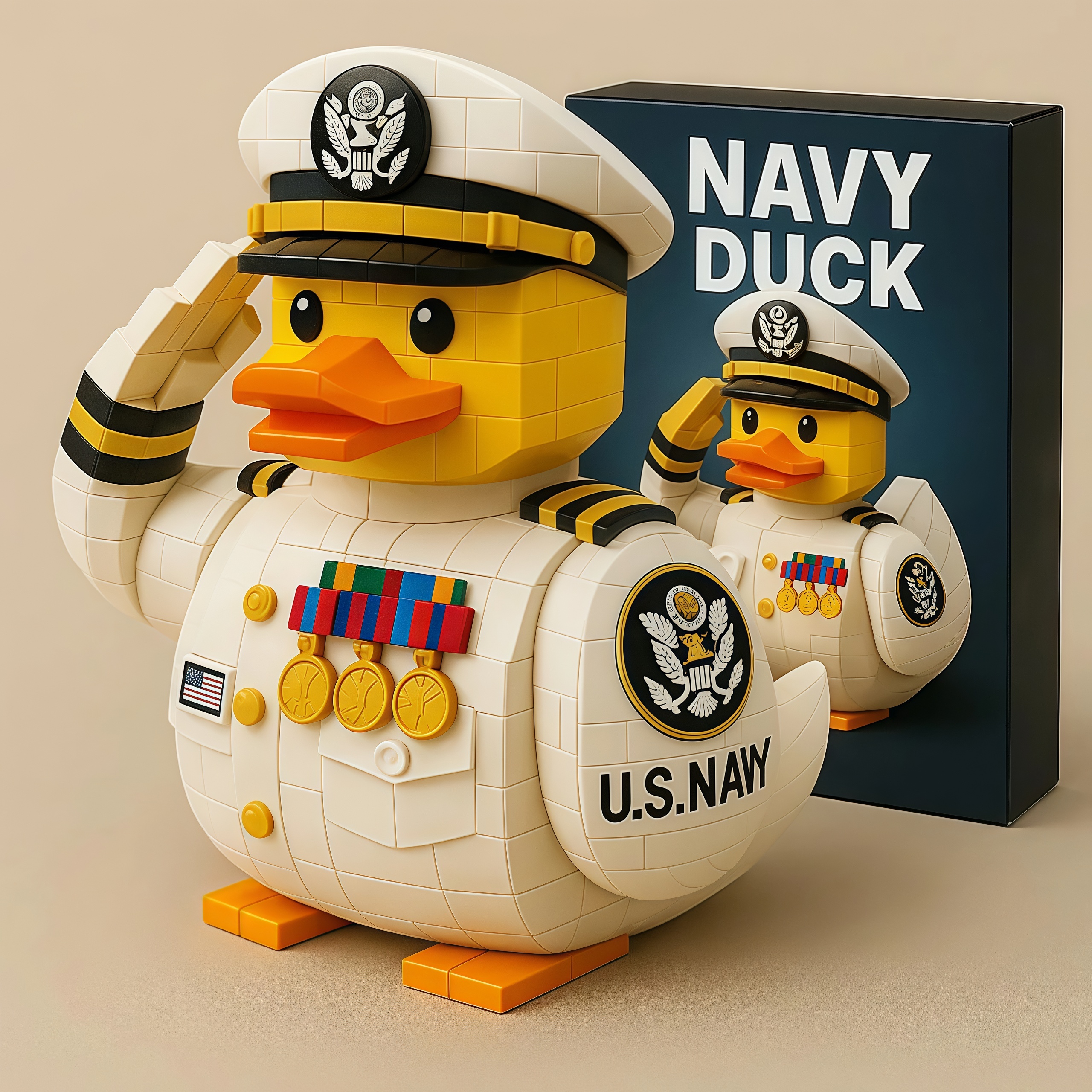 Military Uniform Salute Puzzle Duck