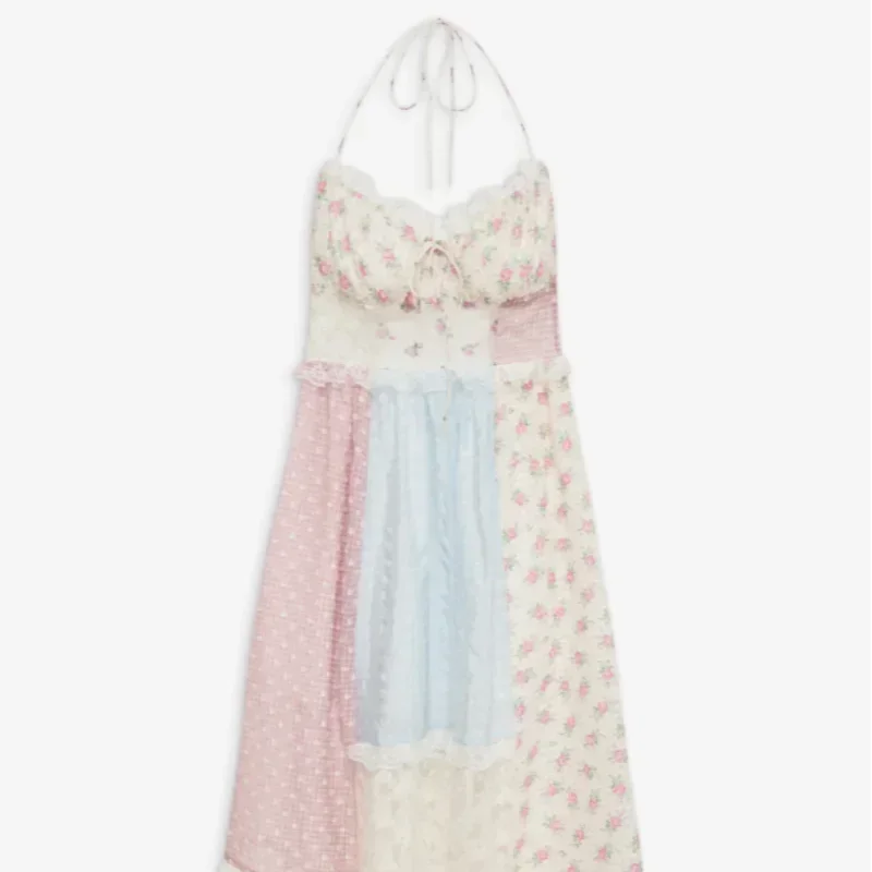 Strappy Patchwork Maxi Dress