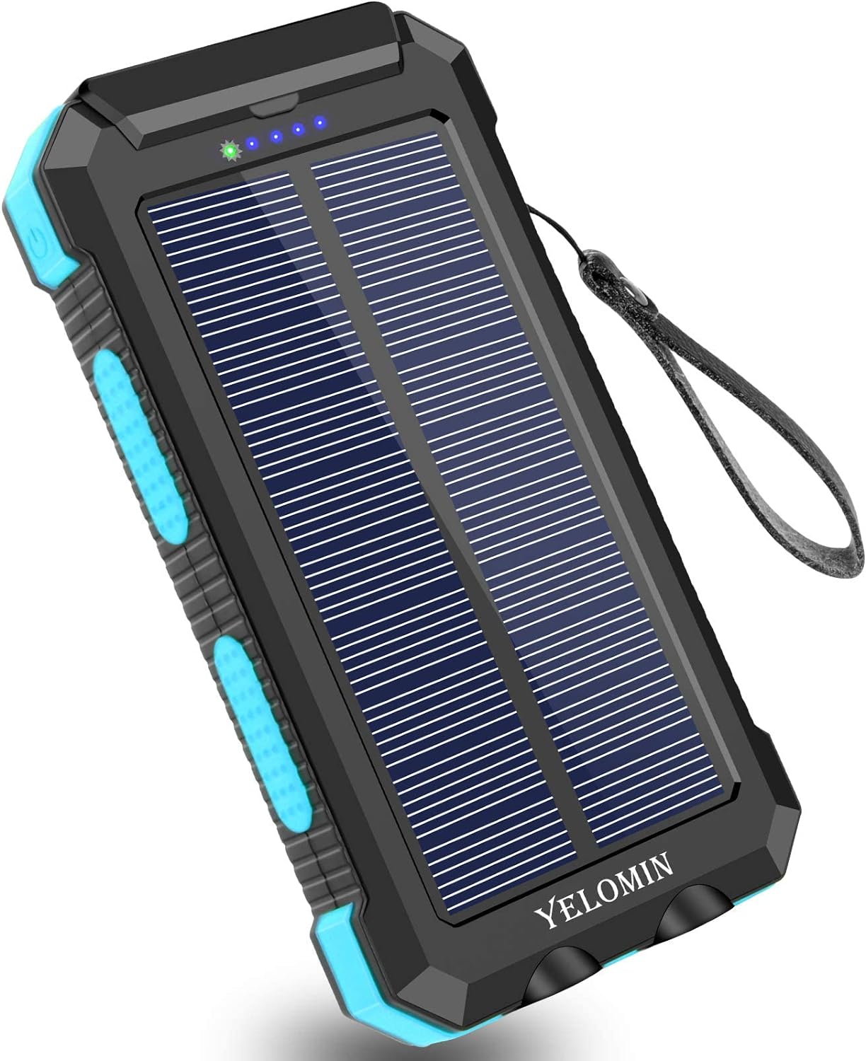YELOMIN Solar Charger, 38800mAh Portable Solar Power Bank, Waterproof Battery Pack for Outdoor Activities, Camping External Backup Power Charger Dual USB 5V Outputs/LED Flashlights