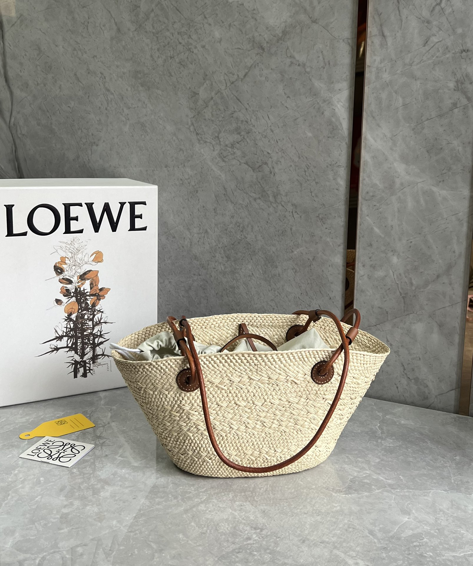 Loewe Anagram Basket Straw Bag 1002