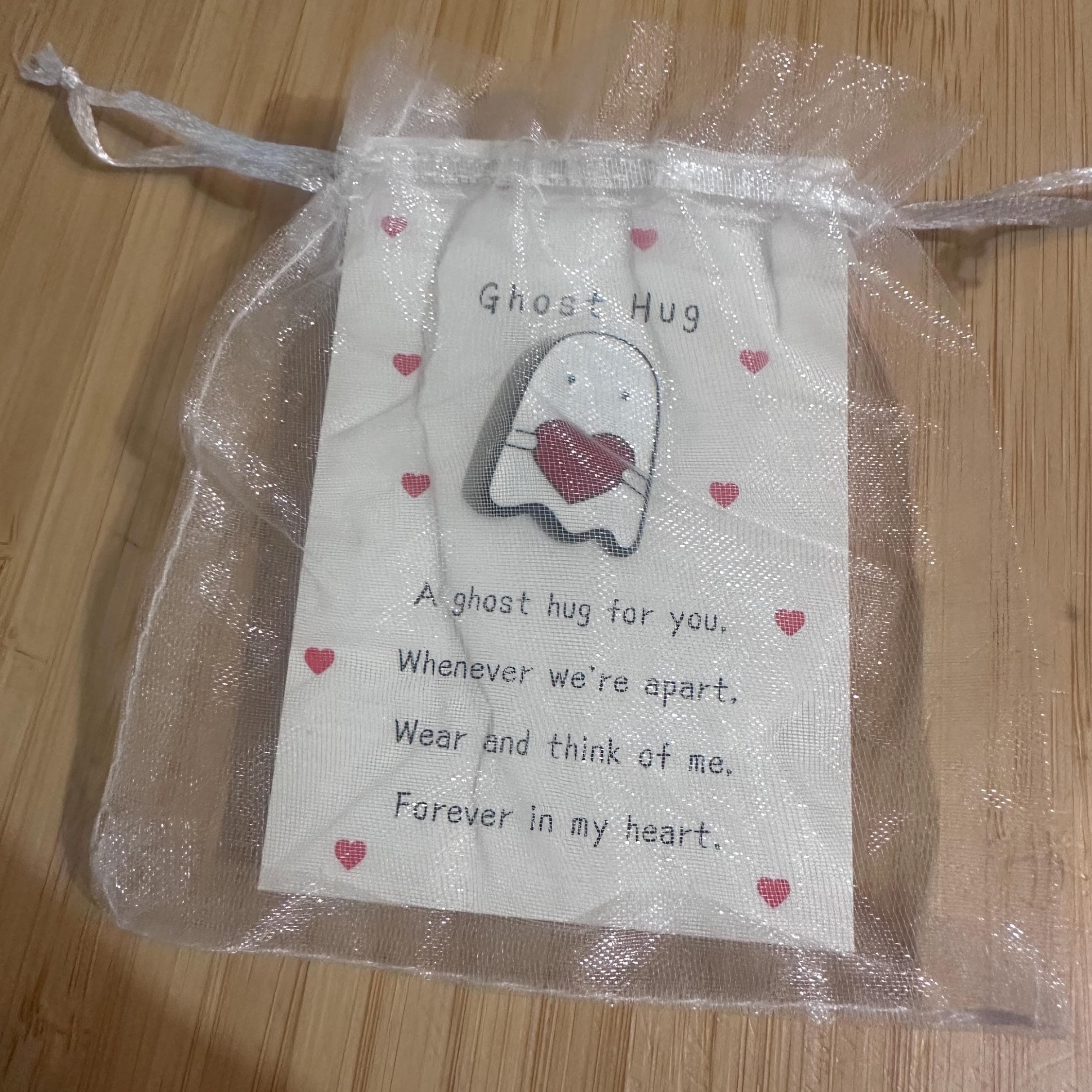 Halloween Ghost Pocket Hug Pin: Keepsake Gift with Card