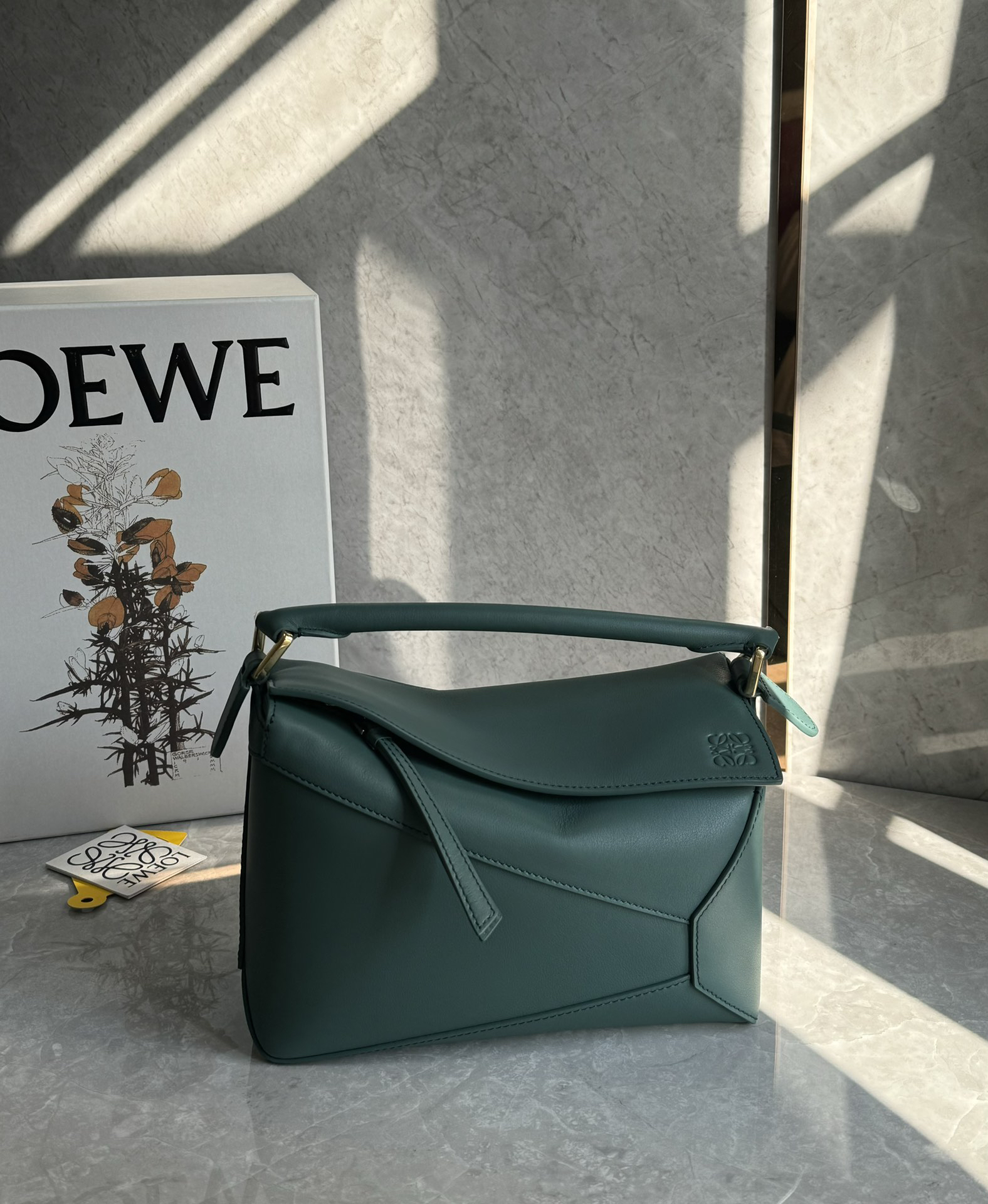Loewe suede colorblocked zzle bag 0681