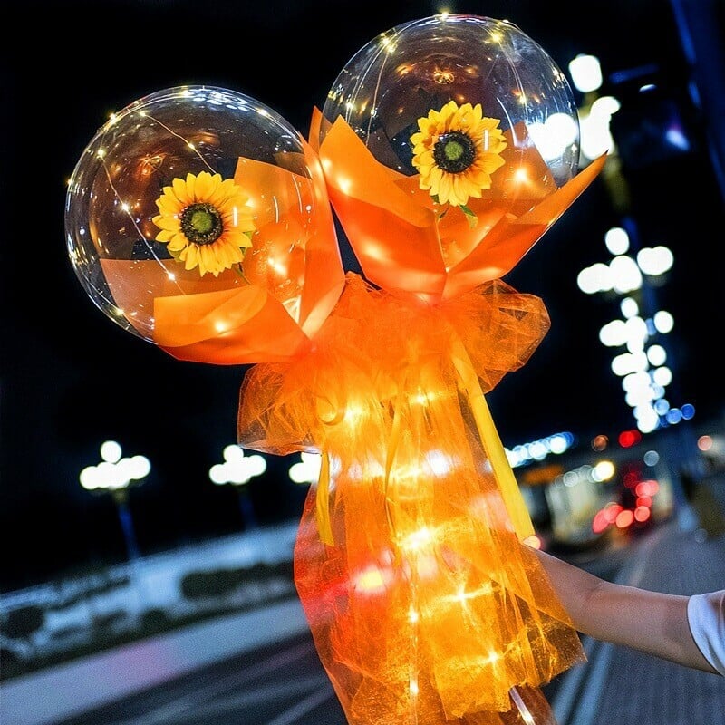 (🔥Valentine's Day Hot Sale -50% OFF)Luminous Balloon Rose Bouquet-BUY 5 FREE SHIPPING