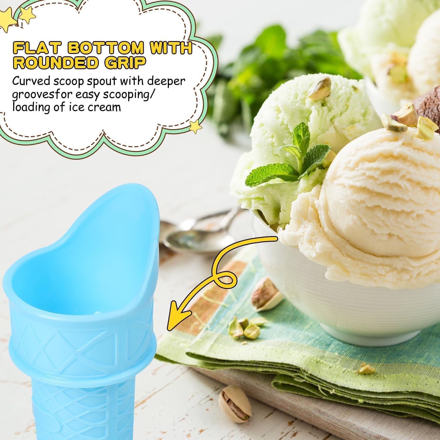 🔥On Sale🔥Plastic Ice Cream Cone Holder 4-Pack
