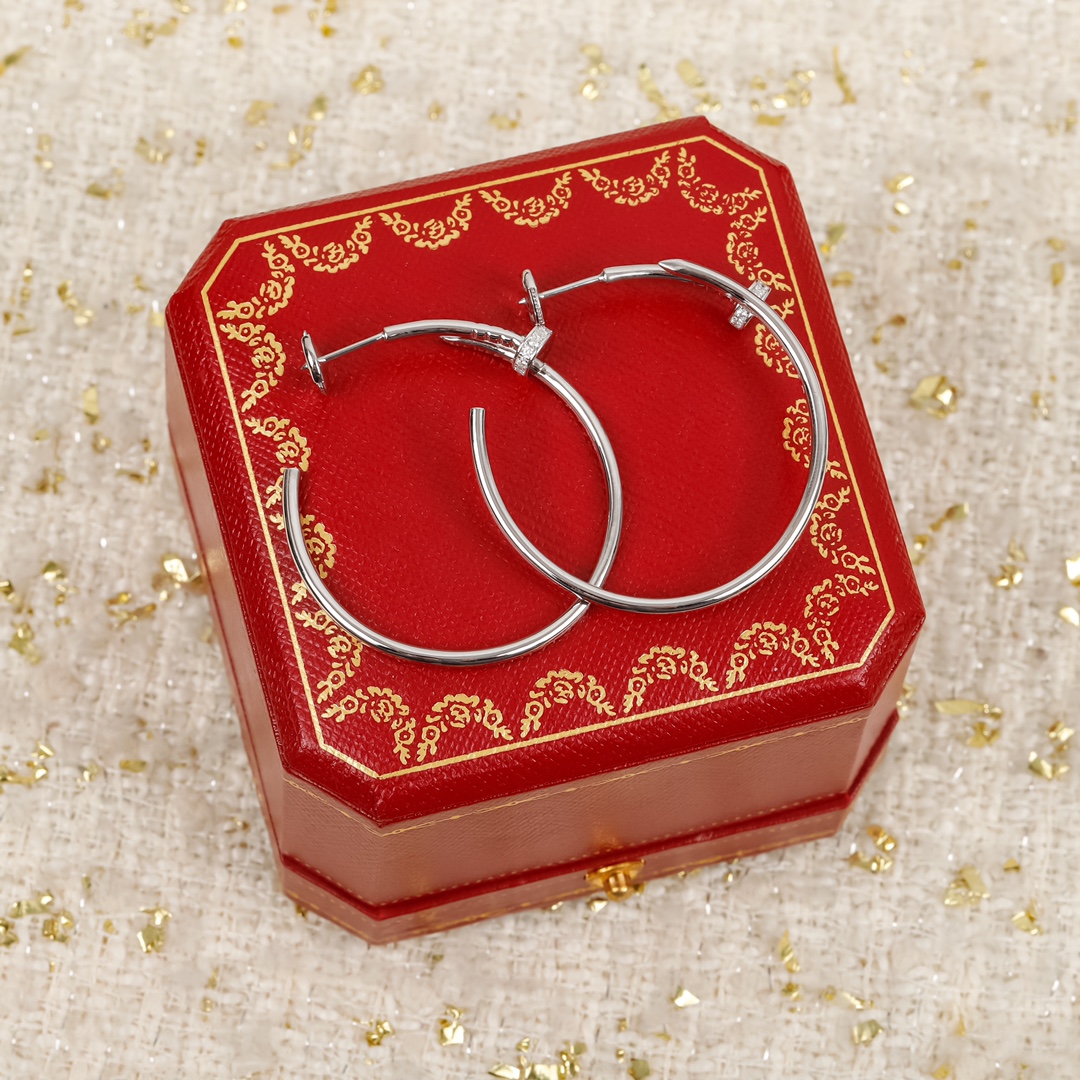 Cartier nail diamond earrings