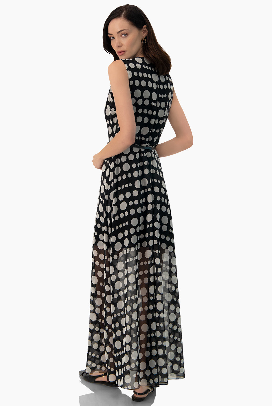 Vestido sin mangas y estampado