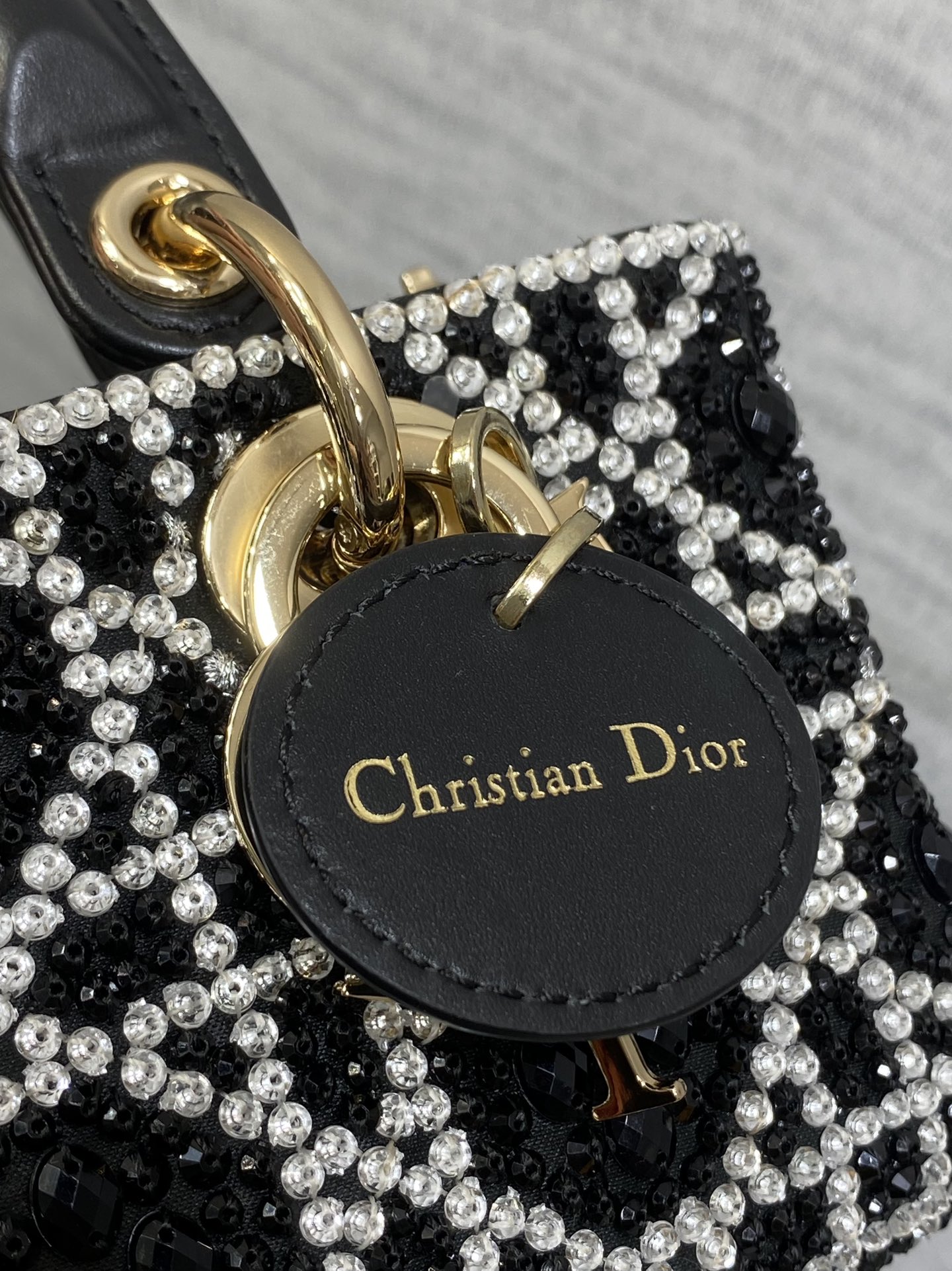 Dior Lady Limited Edition Heavy Beads Horizontal Version Princess Diana Bag
