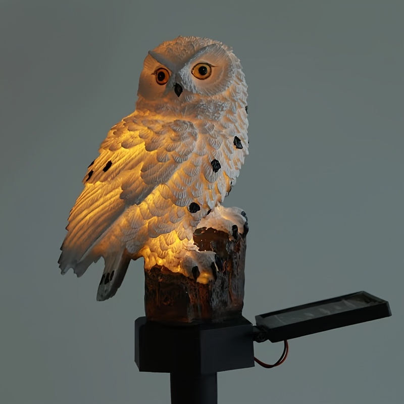 Owl Solar LED Lights, Solar Garden Lights Outdoor Decor, Resin Garden Waterproof Decorations