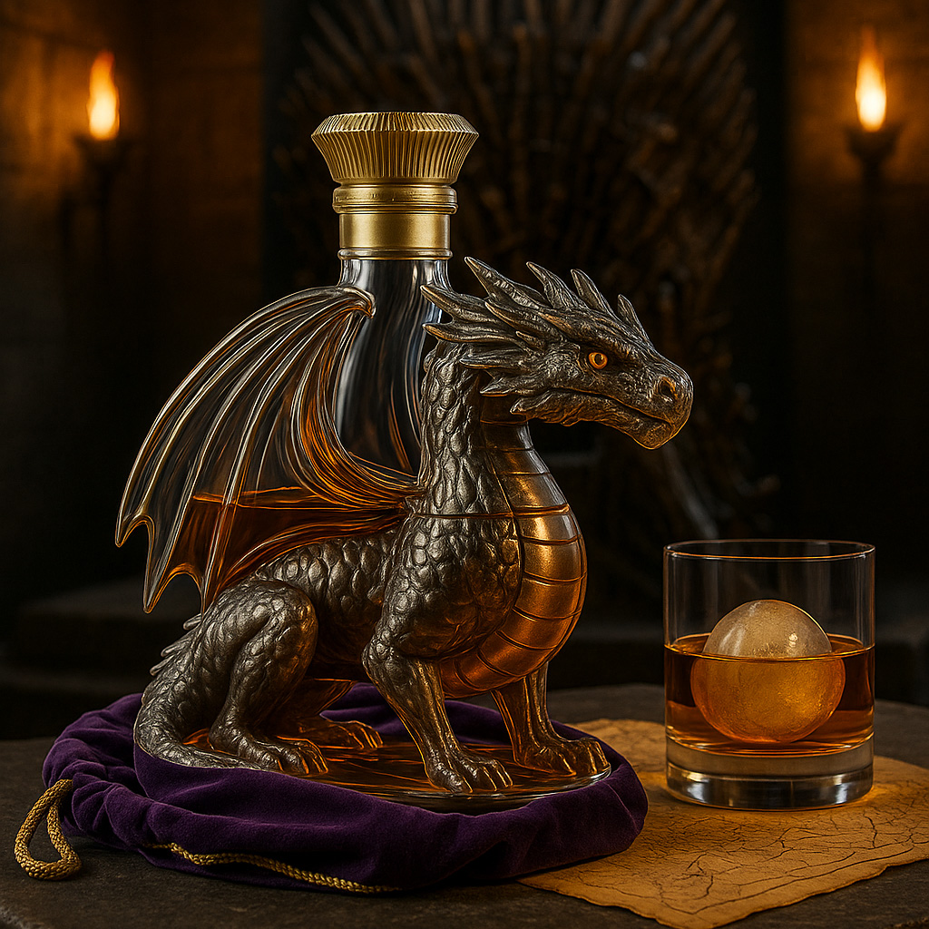 🐉Legendary Dragon Whiskey Bottle – Collector’s Edition, Handcrafted in Glass